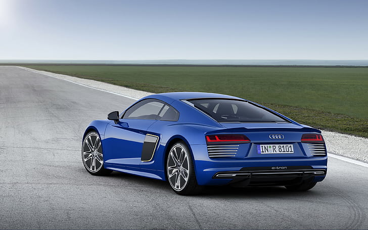 Audi R8, car, vehicle, Super Car, electric car, blue cars, Audi R8 Type 4S, HD wallpaper