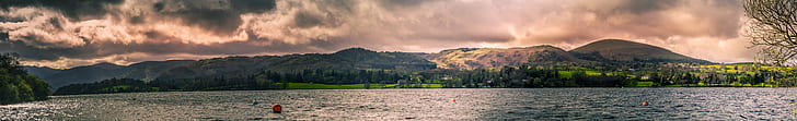 green trees beside ocean during cloudy day, Business, End, ullswater