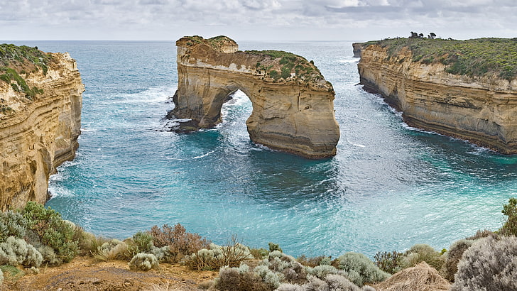 rock formations, beach, nature, island, Australia, rock - object, HD wallpaper