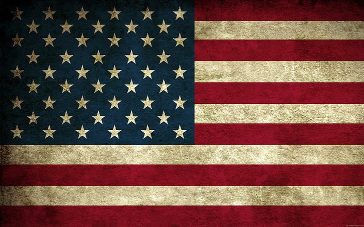 USA vintage flag, united states of america flag, world, HD wallpaper