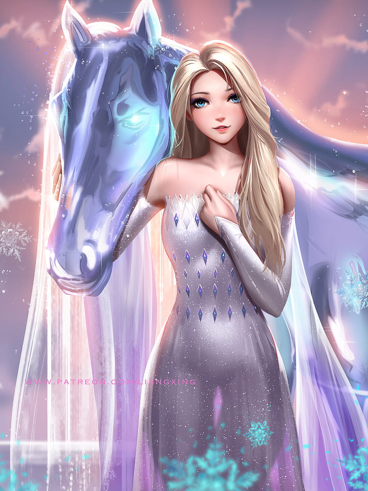 Elsa, Frozen (movie), Frozen 2, movies, Disney, Disney princesses, HD wallpaper