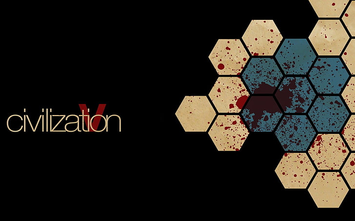 Civilization text on black background, Sid Meier's Civilization V, HD wallpaper