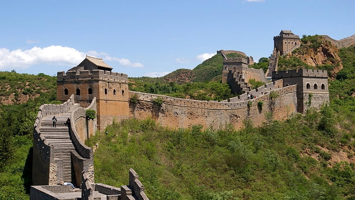 china, great wall, asia, jinshan ridge great wall, jinshan great wall, HD wallpaper