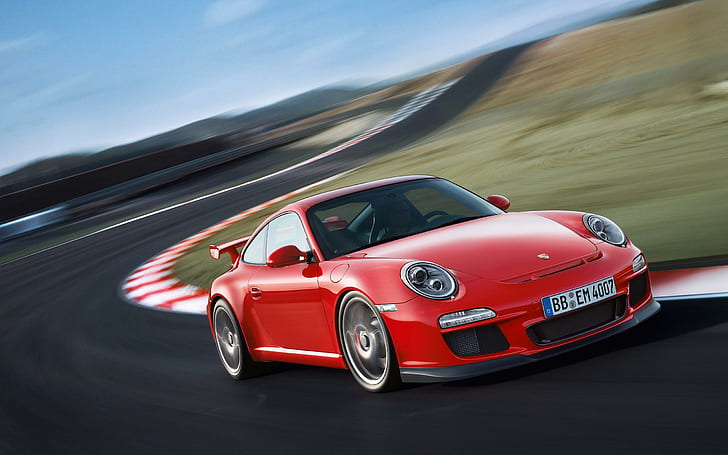 Porsche 911 GT3 Car, red porsche 911, cars