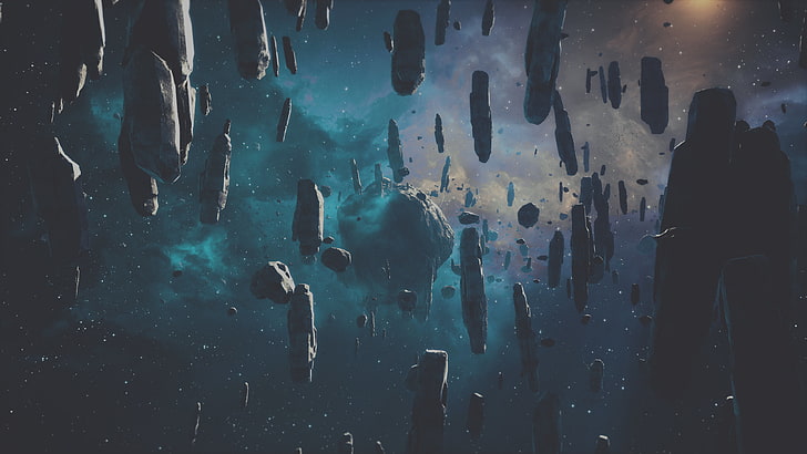 rocks wallpaper, everspace, asteroid, asteroids, screen shot