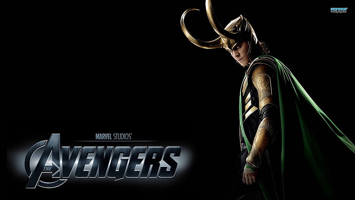 The Avengers, Loki, Tom Hiddleston, one person, black background