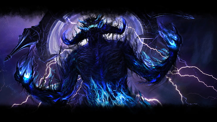 black and blue demon wallpaper, The Elder Scrolls Online, video games