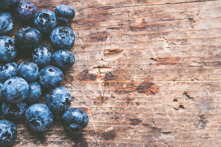 blueberries, closeup, food, fresh, fruit, table