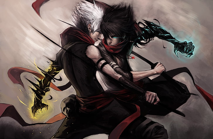 HD wallpaper: black haired male anime character illustrations, warrior,  battle | Wallpaper Flare