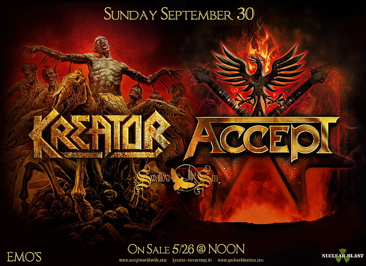 accept, concert, concerts, hard, heavy, kreator, metal, poster