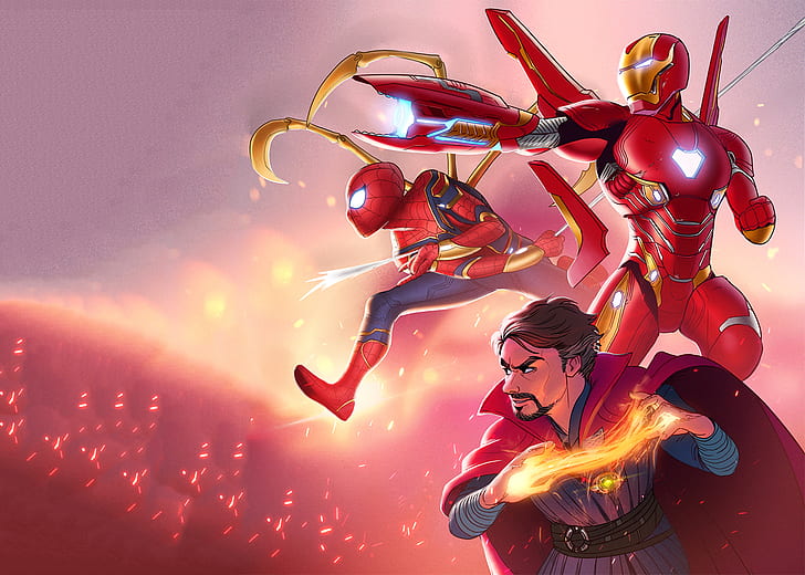 HD wallpaper: iron man, doctor strange, spiderman, avengers infinity war |  Wallpaper Flare