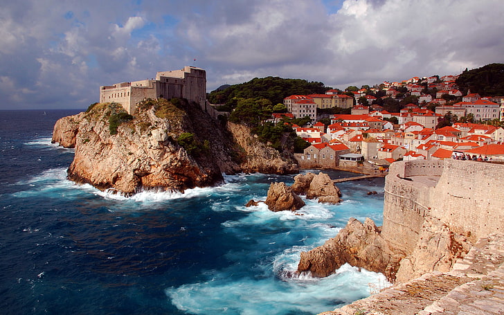 HD wallpaper: Dubrovnik, A Medieval Fortress Croatia Desktop Wallpaper Hd,  sea | Wallpaper Flare