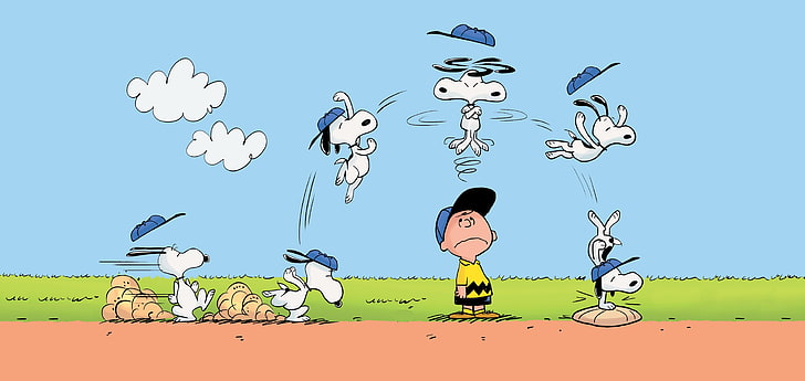 jump, Charlie Brown, Snoopy, The Peanuts