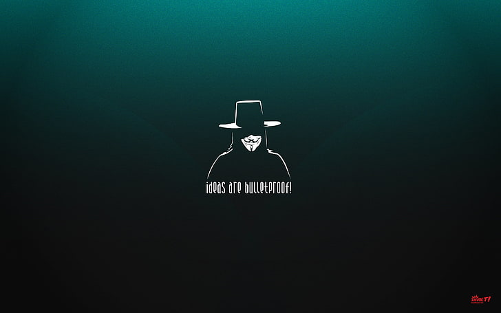 Guy Fawkes mask, minimalism, inspirational, quote, simplicity, HD wallpaper