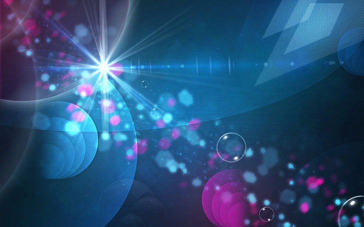 bokeh lights, glare, lines, circles, glitter, abstract, backgrounds, HD wallpaper