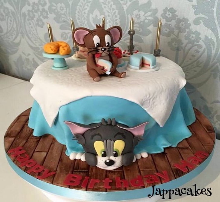 HD wallpaper: Tom And Jerry Cake, Cute, Funny, Table, representation, no  people | Wallpaper Flare
