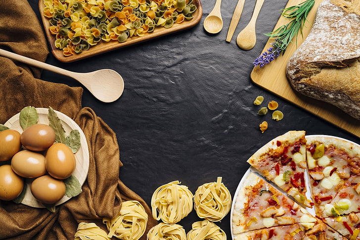Food, Still Life, Bread, Egg, Pasta, Pizza, HD wallpaper