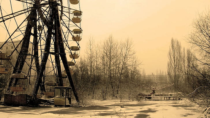 Pripyat amusement park, ferris wheel, world, 1920x1080, europe, HD wallpaper