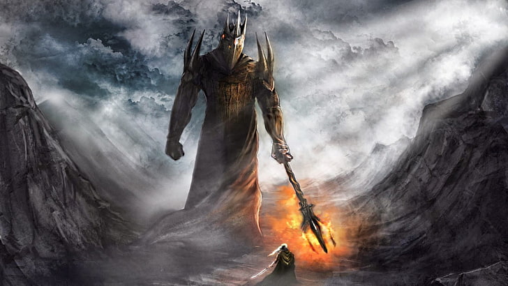 Hd Wallpaper Fantasy Art J R R Tolkien Morgoth The Lord Of The Rings Wallpaper Flare