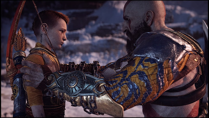 God of War, God of War (2018), Kratos, PlayStation 4, adult, HD wallpaper