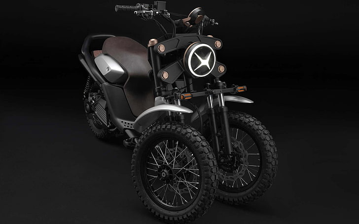 Yamaha 03 GEN-f Concept 2015, black and gray 3-wheel motorcycle