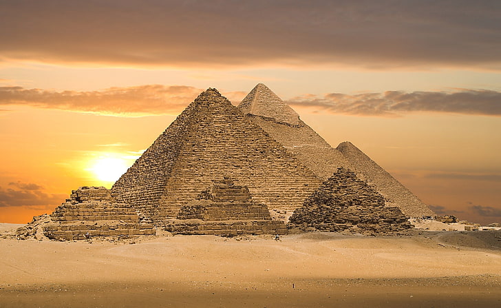 Egyptian Pyramids - Cairo, Egypt, Africa, The Great Pyramid of Giza, HD wallpaper