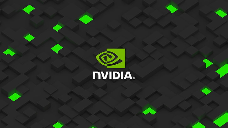 Nvidia logo, communication, text, western script, sign, no people, HD wallpaper