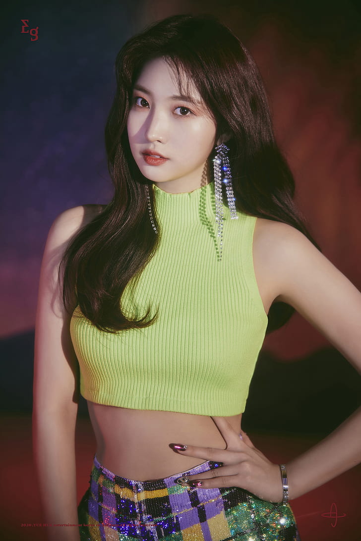 EVERGLOW, Sihyeon (Kim Sihyeon), K-pop, South Korea, HD wallpaper