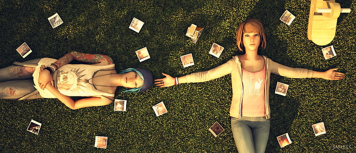 Life Is Strange, Max Caulfield, Chloe Price, video games, lying down, HD wallpaper