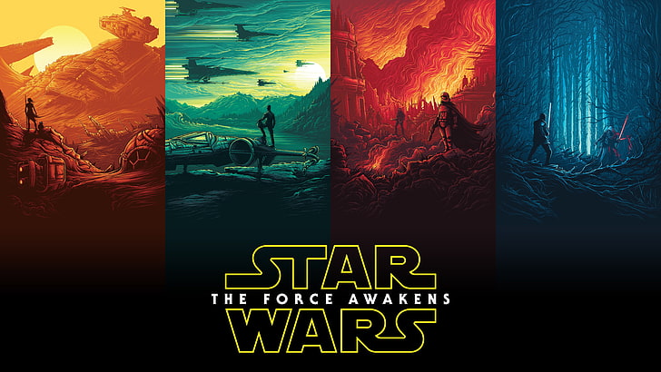 Star Wars The Force Awakens, Star Wars: The Force Awakens, Dan Mumford, HD wallpaper