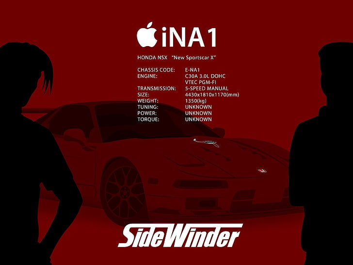 Initial D, simple background, Ipod, text, communication, red