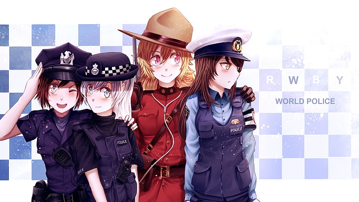 RWBY, anime girls, Ruby Rose (character), Weiss Schnee, Blake Belladonna, HD wallpaper