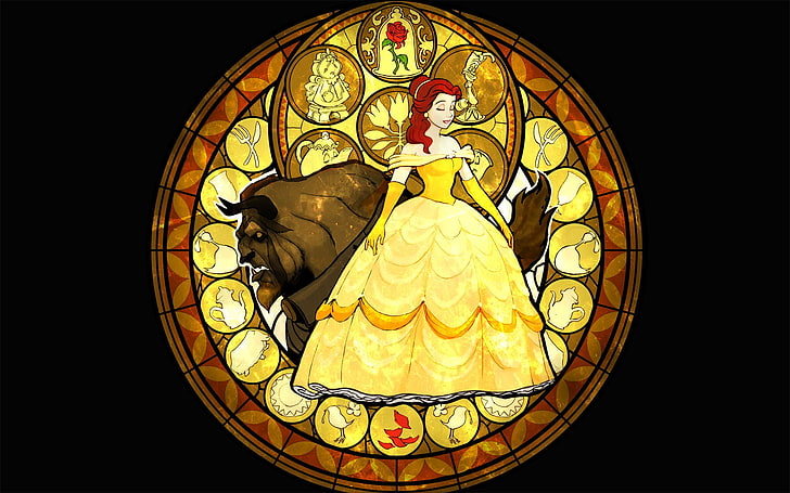 Beauty And The Beast, Black, Disney, HD wallpaper