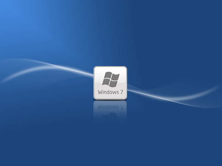 Microsoft Windows 7 logo, system, cube, background, technology, HD wallpaper