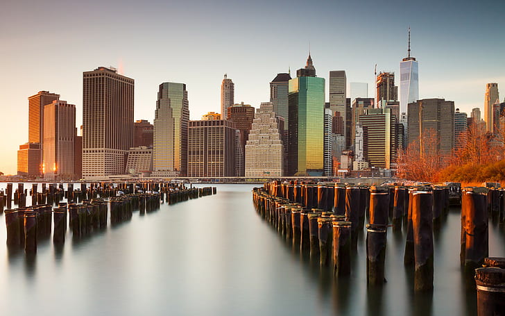 cityscape, town, New York City, Manhattan, fall, HD wallpaper