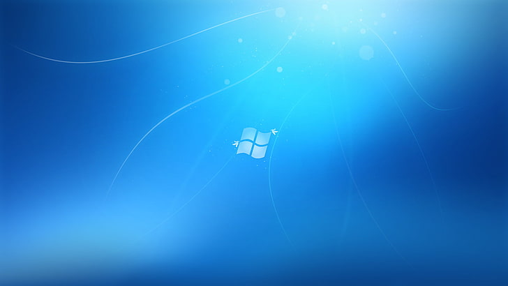 Windows 7 Blue 1080p HD, no people, backgrounds, abstract, blue background, HD wallpaper
