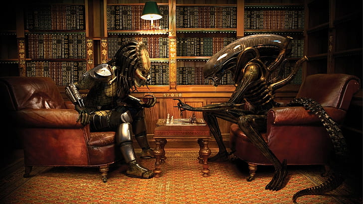 Alien, Aliens Vs. Predator, Chess, HD wallpaper