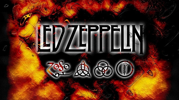 Led Zeppelin logo, Band (Music), text, communication, western script