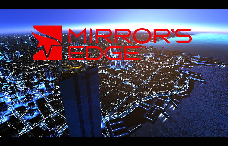 Mirror's Edge, cranes (machine), text, western script, communication