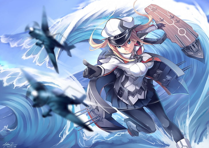 Kantai Collection, Graf Zeppelin (KanColle), people, day, nature, HD wallpaper