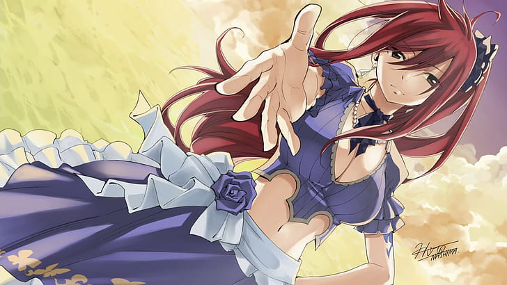 Fairy Tail, anime, Scarlet Erza, HD wallpaper