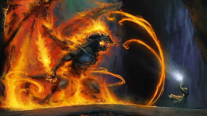dragon character illustration, digital art, fantasy art, devils