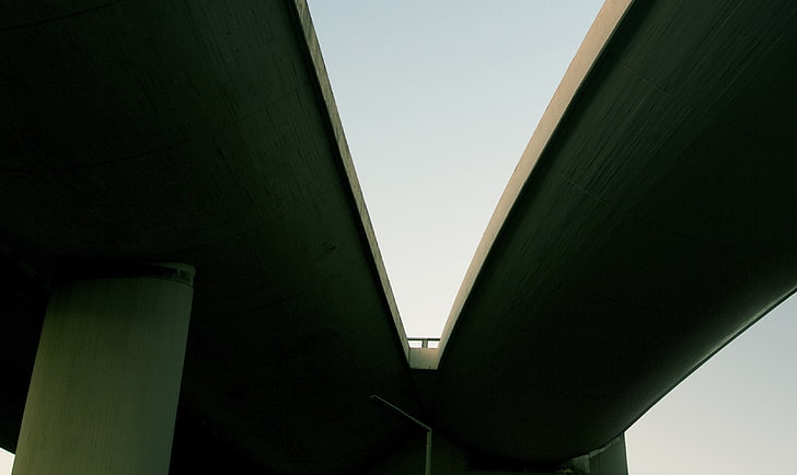 photography, urban, bridge, architecture, highway, concrete, HD wallpaper