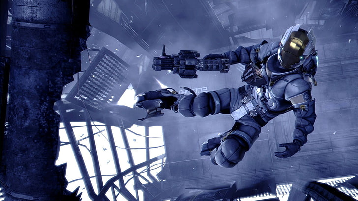 Halo digital wallpaper, science fiction, Dead Space 3, video games