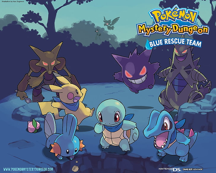 Pokemon Mystery Dungeon poster, Pokémon, Pokémon Mystery Dungeon: Blue Rescue Team