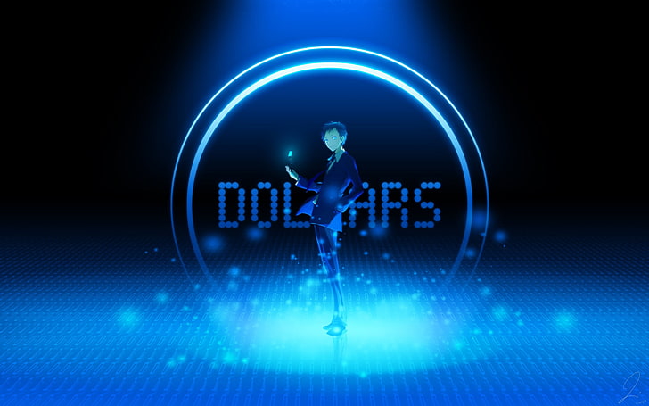 man standing digital wallpaper, Durarara!!, anime boys, glowing