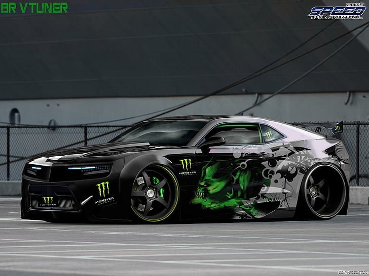 Camaro Monster Energy By Bruno Design, cars, HD wallpaper