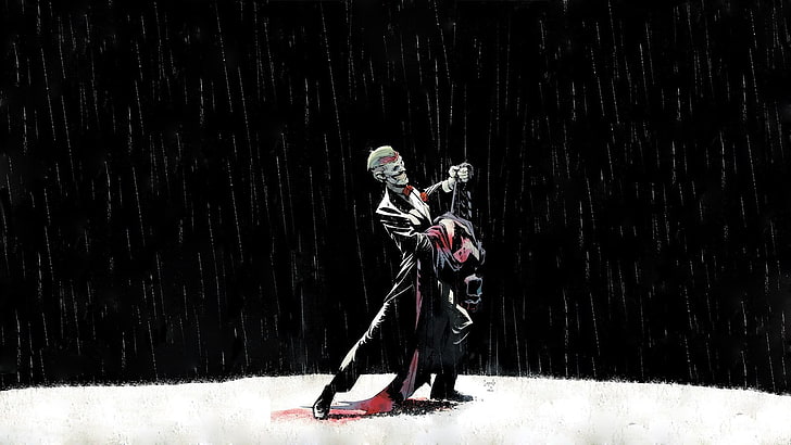 skeleton dancing in rain digital wallpaper, Joker, full length, HD wallpaper