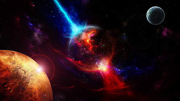 planets illustration, space, universe, space art, astronomy, planet - Space, HD wallpaper