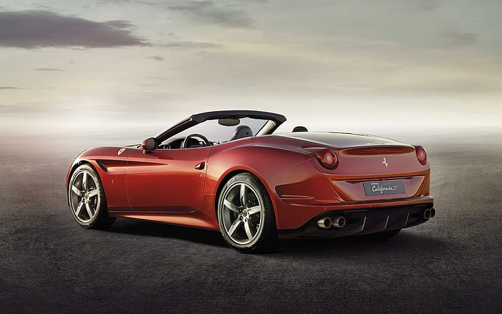 2014 Ferrari California T 5, red ferrari coupe, cars, HD wallpaper